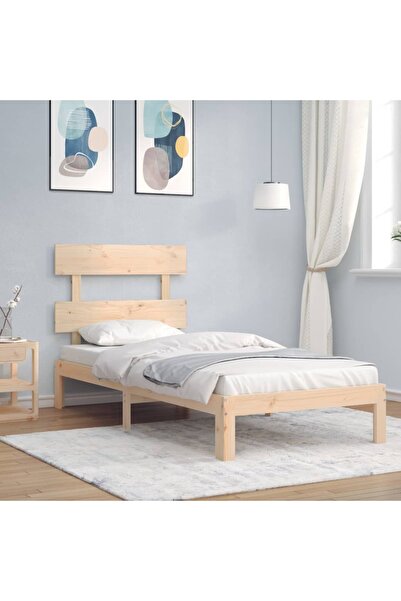 Concept Cadru de pat cu tăblie, 90x200 cm, lemn masiv