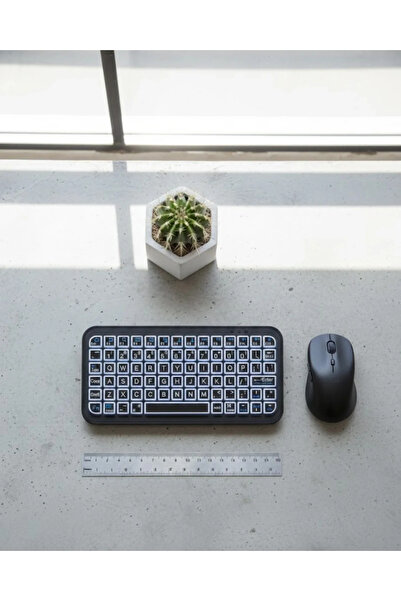 HERŞEYBURDAMODA Rgb Işıklı Kablosuz Mini Klavye 10 Mm İnce Gövde