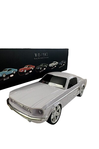 ADIRI SHOP Boxă portabilă tip mașină – Model Mustang Alb (Wireless Car Speaker)