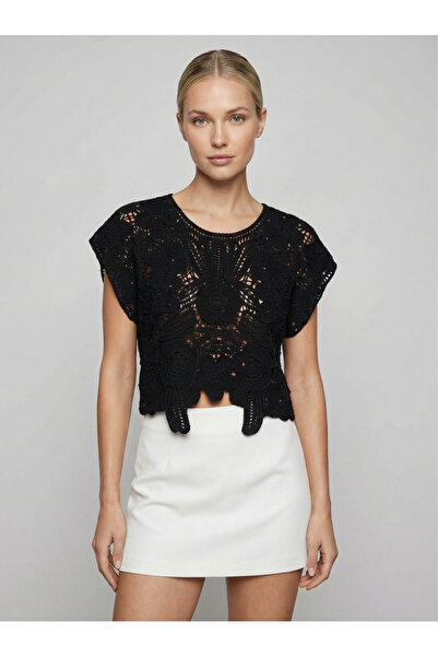 DM DİLAN MODA بلوزة نسائية كروشيه مقاس قياسي