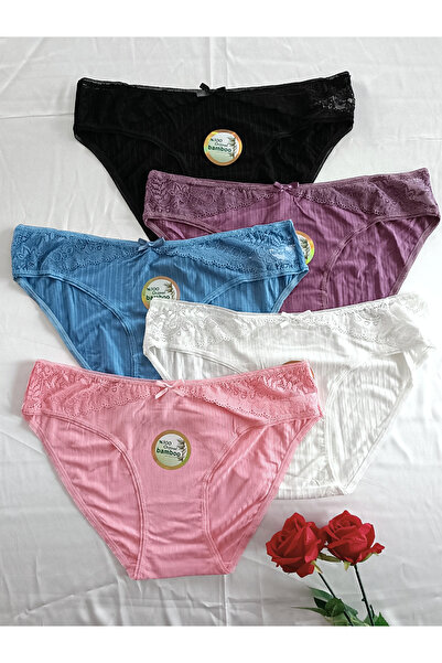 Papatya Zona Bambu Ribana Dantel Detaylı Kadın İç Giyim Külot(Renk ve Beden S...