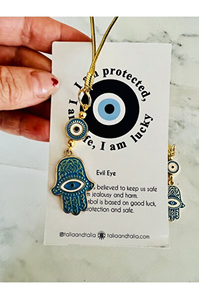 Talia&Talia Car Rearview Mirror Ornament - Hand of Fatma