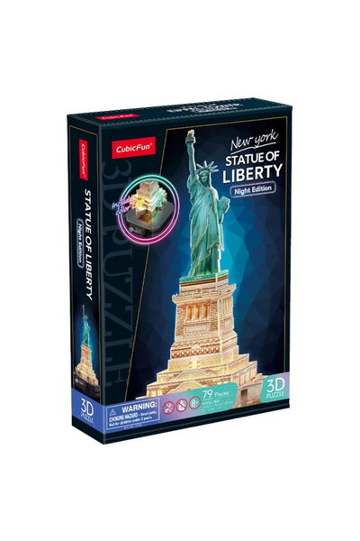 Cubic Fun 3D Puzzle with LEDs Statue of Liberty (Night Version)