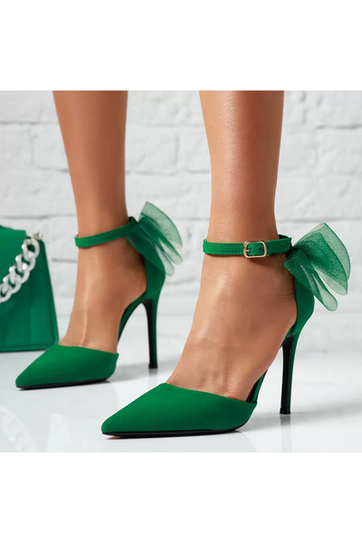 Zaira Women's Green Taylor Heeled Shoes #14097 - 39