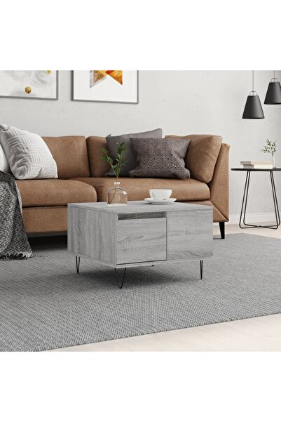 Concept Masă de cafea, gri Sonoma, 55x55x36,5 cm, lemn prelucrat