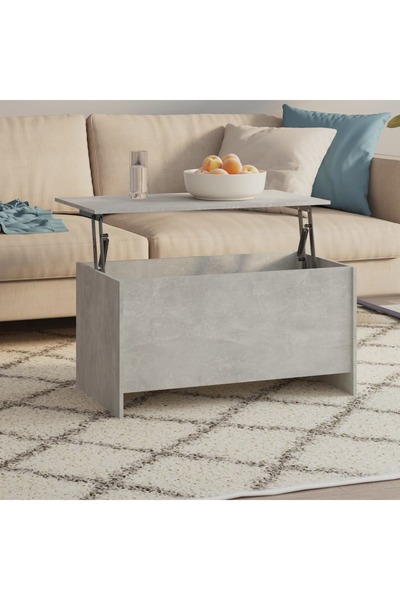 Concept Masă de cafea, gri beton, 102x55,5x52,5 cm, lemn prelucrat