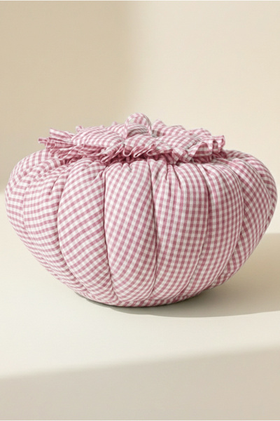Hophera Pink Gingham Yogurt Fermentation Cushion – Heat Preserving, Bead Fibe...