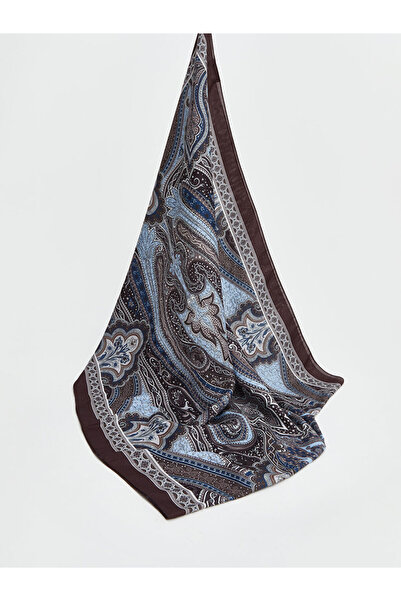 LC Waikiki شال نسائي منقوش باللون البني