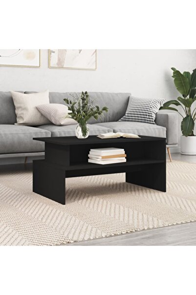 Concept Τραπεζάκι σαλονιού, μαύρο, 90x55x42,5 cm, σύνθετο ξύλο