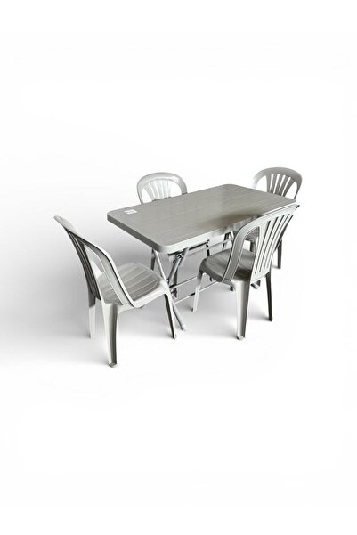 nar sokağı 70x120 Ege Metal Ayaklı Masa Plastik Bahçe Balkon Masa Takımı