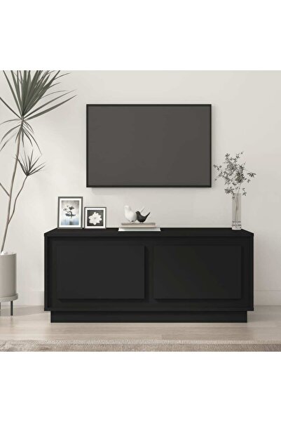 Concept Τραπεζάκι σαλονιού, μαύρο, 102x50x44 εκ., επεξεργασμένο ξύλο