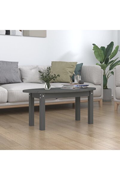 Concept Masă de cafea, gri, 80x40x35 cm, lemn masiv de pin