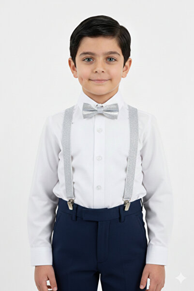 Masal Dünyası Bursa Boy's Trouser Suspenders and Bow Tie Set