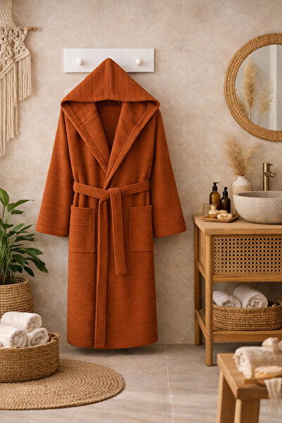 VALİOSA VALİDEZ Mermaid Unisex Cotton Hooded Adult Bathrobe with Pockets