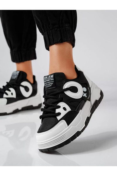 Zaira Women's black sneakers made of eco- Leather Ava #20284 - 40