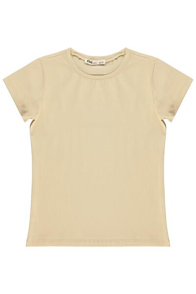 Civil Girls Βασικό μπλουζάκι για 6-9 ετών - Μπεζ 9-10 ετών