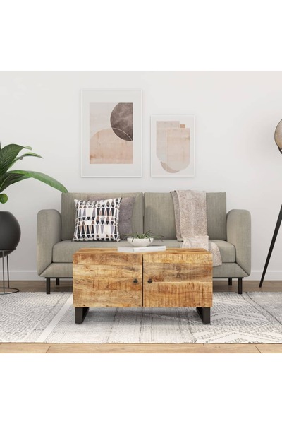 Concept Masă de cafea, 80x50x40 cm, lemn masiv de mango/lemn prelucrat