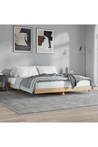 Concept Cadru de pat, stejar Sonoma, 120x200 cm, lemn prelucrat