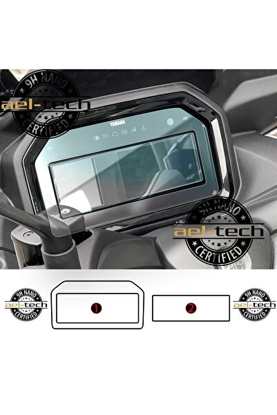 ael-tech Yamaha X-Max 300 Tech Max Gösterge Uyumlu 9h Nano Ekran Koruyucu 2li...