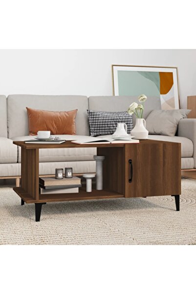 Concept Masă de cafea, stejar maro, 90x50x40 cm, lemn prelucrat