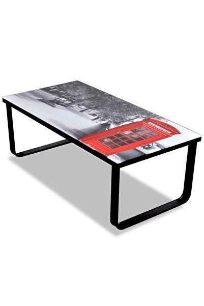 Concept Masă de cafea cu blat de sticlă, model cabină telefonică