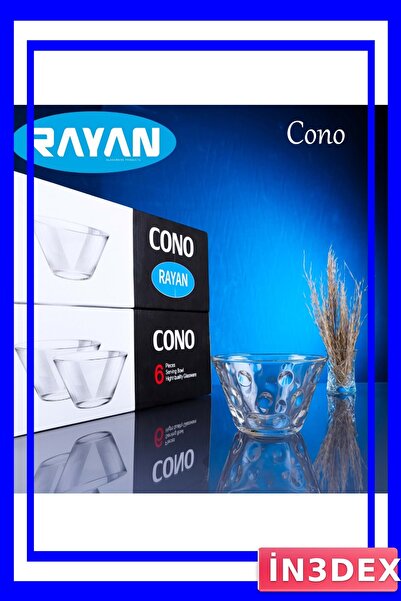 İN3DEX 6-Piece Glass Bowl Set for Tableware and Kitchen Use