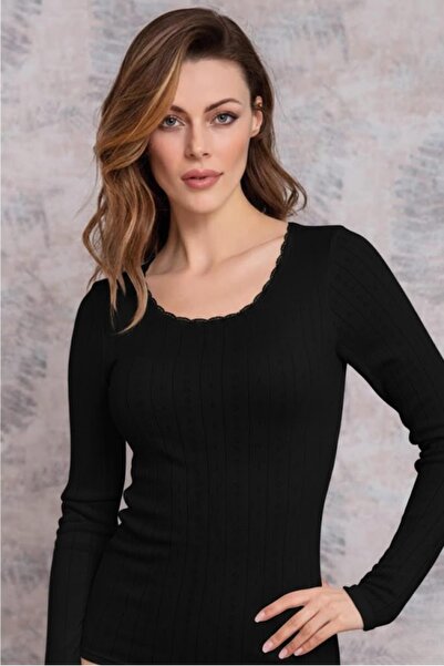 Anıl 8546 Γυναικείο θερμικό εσώρουχο με μακρύ μανίκι και 0 γιακά, που διατηρε...