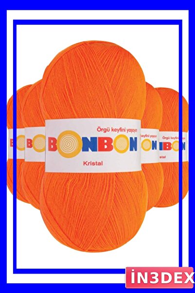 İN3DEX Orange Crystal Hand Knitting Yarn 5-Pack