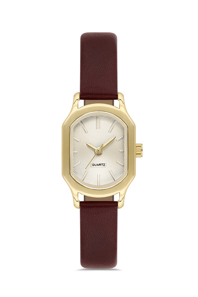 Ticarto Women's Minimal Burgundy Leather Wristwatch Tctsn001001S0445