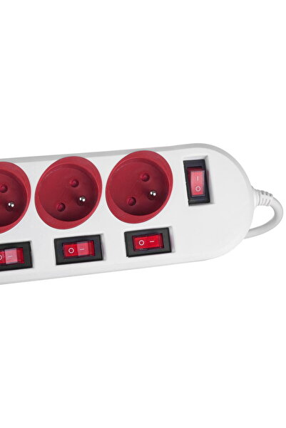 Maclean prelungitor cu 5 prize, cu întrerupătoare, 250 V CA/10 A, 1,5 m, MCE2...