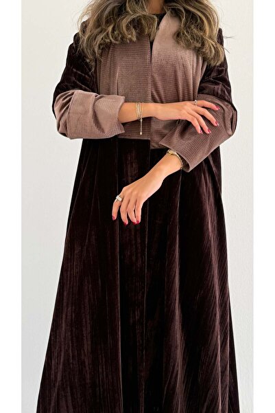 AYA MWT893 - عباية مخمل مع تدخيلة