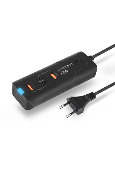 ESPERANZA Φορτιστής ρεύματος EZC109 60W Μαύρος