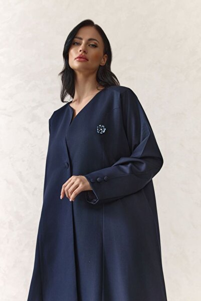 AYA MW1877 - Elegant Puffer blazer abaya with added inner dress