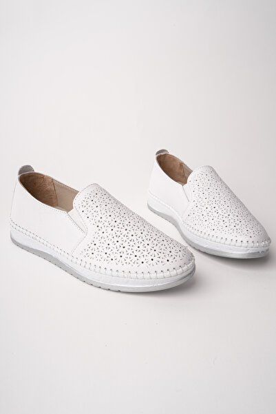 Madam Tarz Vrp-600-1 Patterned Genuine Leather Ballerinas