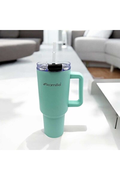 Kamille Thermos cup with straw 1200 ml menthol
