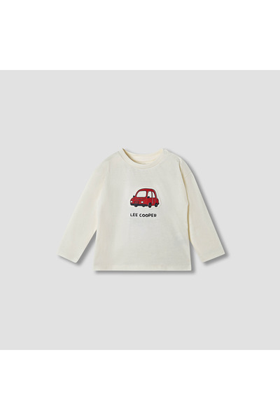 Lee Cooper Car Applique T-shirt with Long Sleeves