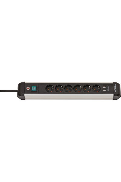 Brennenstuhl Prelungitor USB Premium-ALU-Line cu 6 prize, 3 m
