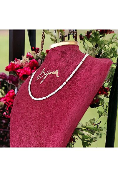 Ezera Cocker Kalista Necklace with White Coral Beads and 925 Silver Plated wi...