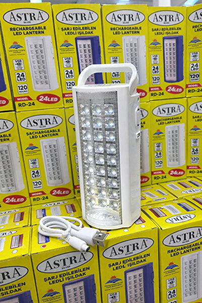 ACIOĞLU PARAKENDE Astra RD-24 Şarjlı 24 LED Işıldak – Şarj Kablosu Hediyeli