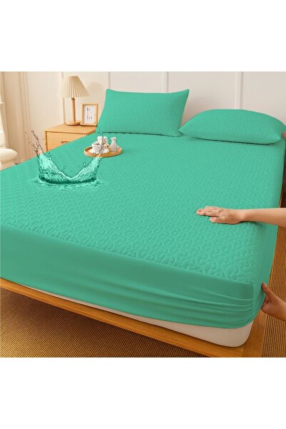 Pucioasa Set protectie matlasata impermeabila cu elastic, 140x200cm si 2 fete...