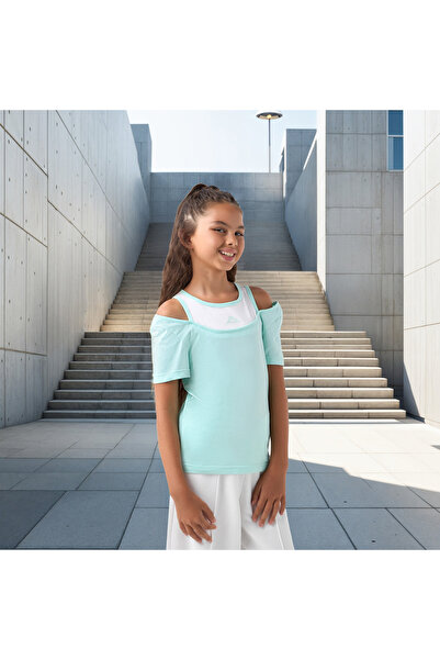 Kappa Cold Shoulder Detail T-shirt with Short Sleeves