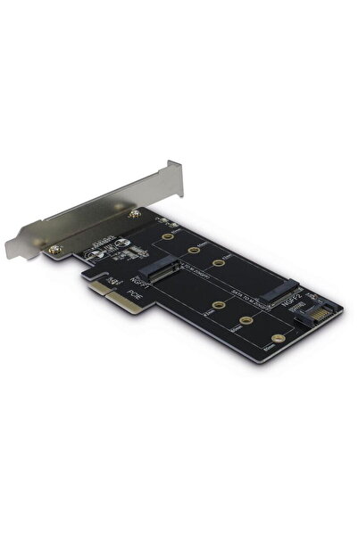 Inter-Tech Placă PCIe KT015 Adaptor PCIex4->M.2 + SATA->M.2