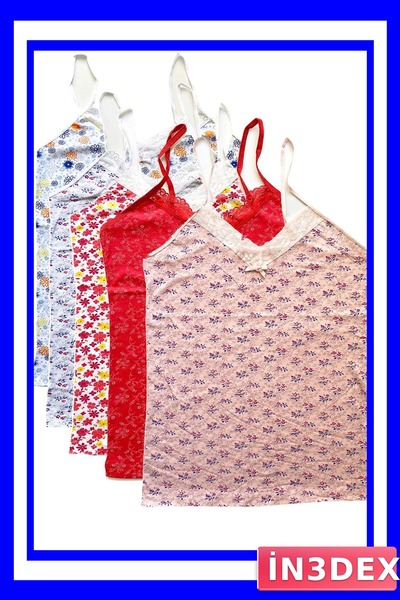 İN3DEX Set of 5 Cotton Lace Athlete's Underwear with Straps and Patterned Design