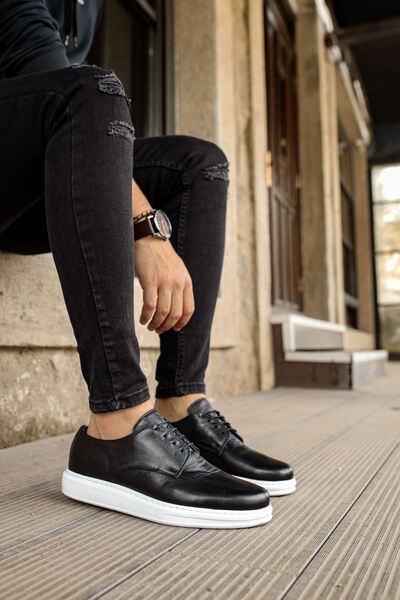 Ramer Mn003 - Dbt Classica Pelle Di Cuoio Men's Shoes Black