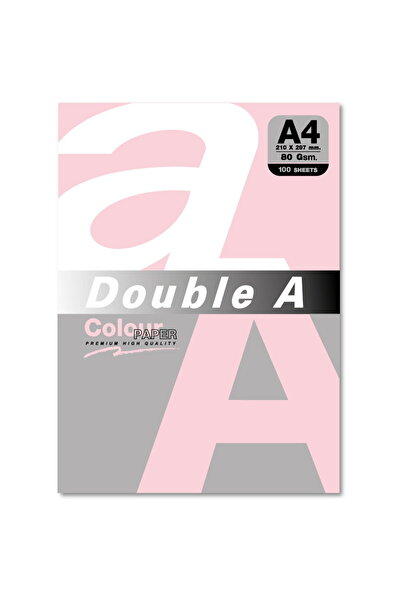 DOUBLE A Copier Paper A4, 80gsm, 100 sheets/top, pastel pink
