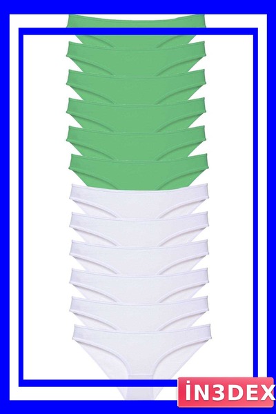 İN3DEX Lycra Women's Slip Panties Set 12 Pieces Eco Package