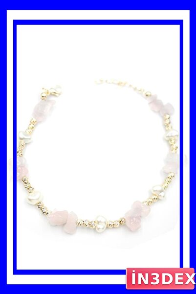 İN3DEX Pink Stone Women's Anklet
