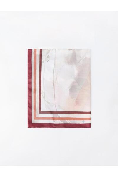 Jimmy Key شال منسوج مخطط بنقشة زهور إكرو