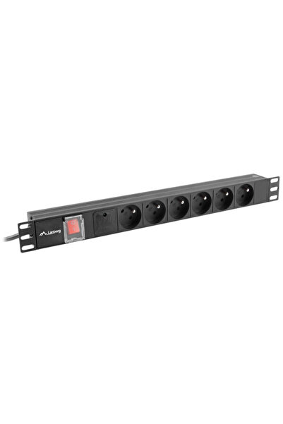 Lanberg Prelungitor rack PDU 19" (1U, 16A, 6 prize 230V, 2m)