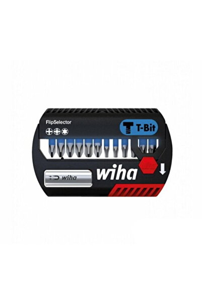 wiha Set de biți FlipSelector T-Bit 25 mm, 13 bucăți, negru/albastru, PH/PZ/TX